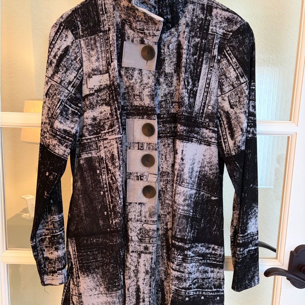 Stylish Black and Gray Women's Coat